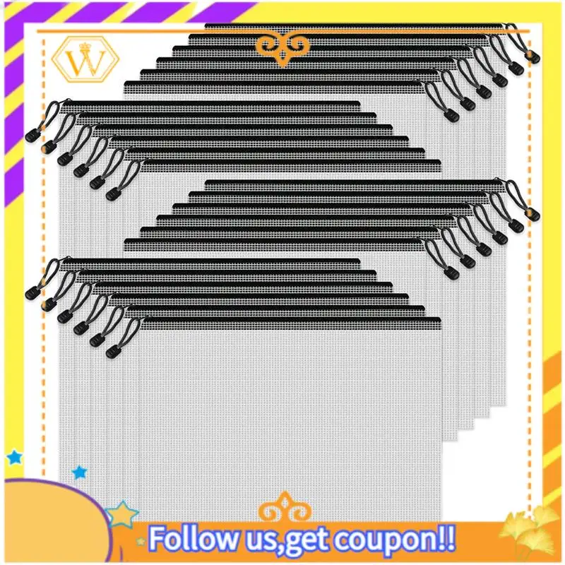 Latest-Mesh Zipper Bags,24 Clear Zipper Pockets,A4 Letter Size, Zipper Folder Organizer Storage Bags For School,Office Supplies
Latest-Mesh Zipper Bags,24 Clear Zipper Pockets,A4 Letter Size, Zipper Folder Organizer Storage Bags For School,Office Supplies