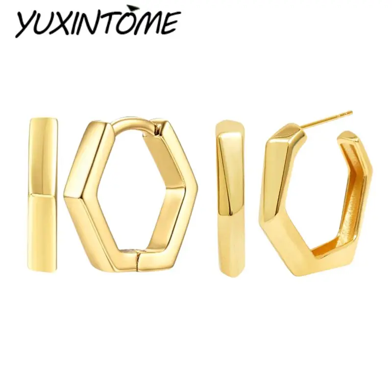 925 Sterling Silver Ear Needle Dainty Geometric Hexagon Shaped Huggie Hoop Earrings Women's Casual Versatile Earrings Jewelry
925 Sterling Silver Ear Needle Dainty Geometric Hexagon Shaped Huggie Hoop Earrings Women's Casual Versatile Earrings Jewelry
