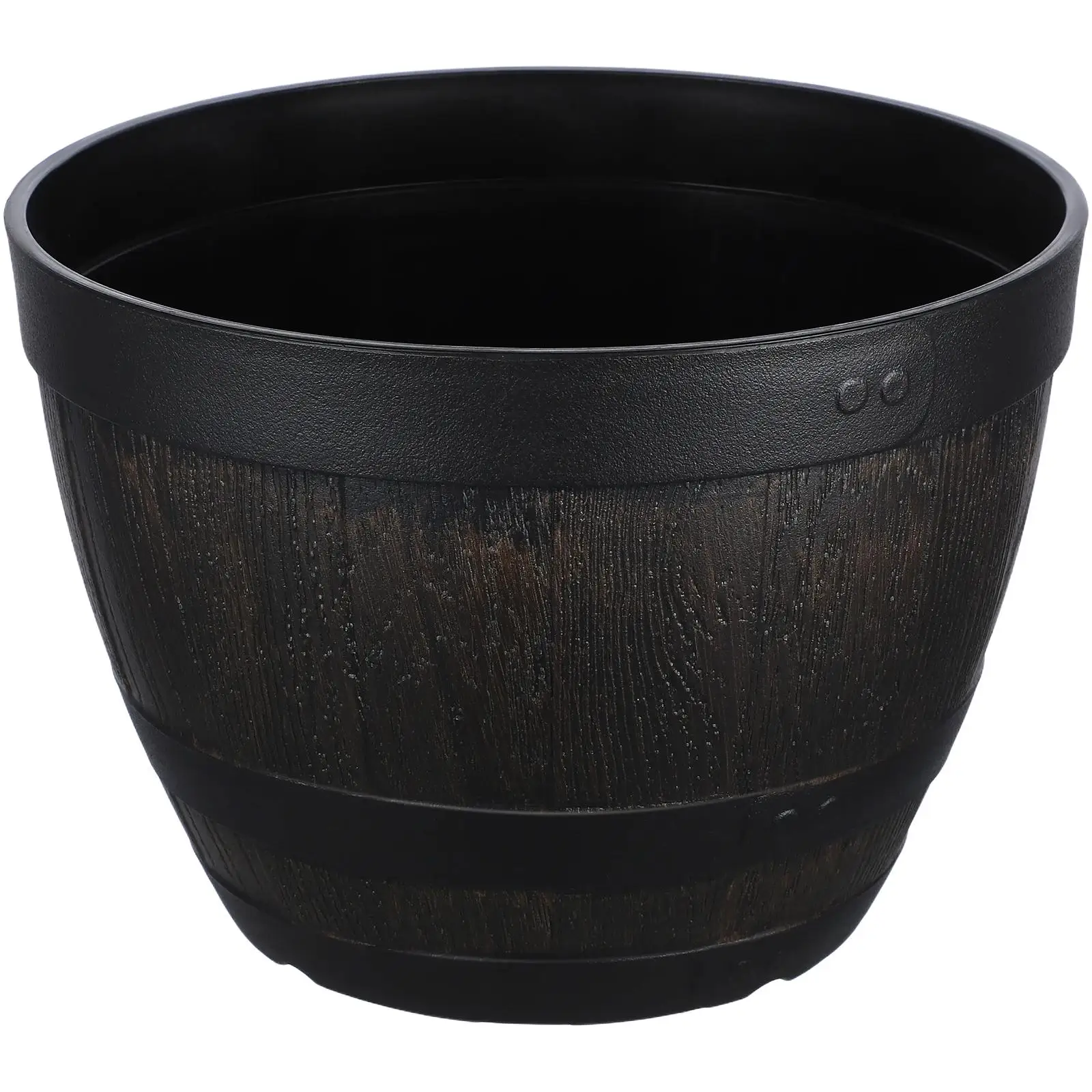 Imitation Wooden Flowerpot Black Resin Vintage Planter for Outdoor Indoor Garden Balcony Office Decorative Plant
Imitation Wooden Flowerpot Black Resin Vintage Planter for Outdoor Indoor Garden Balcony Office Decorative Plant