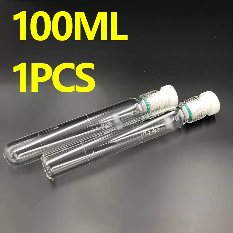 1 piece of glass pressure-resistant tube/pressure-resistant bottle 100ML PTFE screw-top colorimetric tube
1 piece of glass pressure-resistant tube/pressure-resistant bottle 100ML PTFE screw-top colorimetric tube