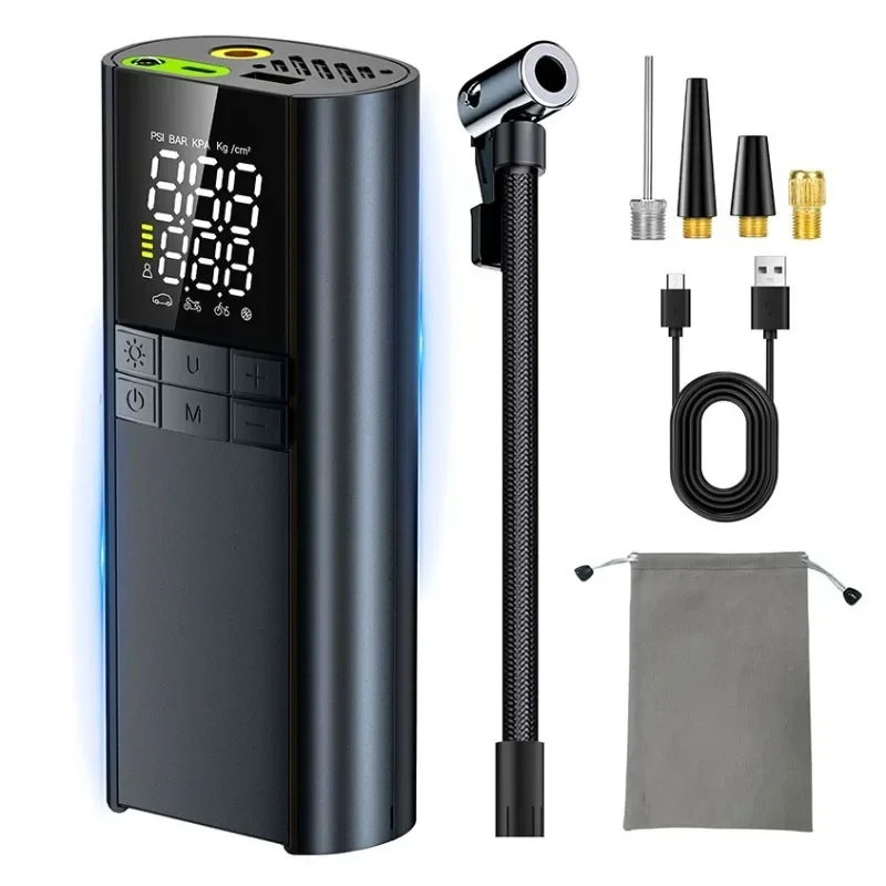 Tire Inflator Portable Air Compressor - 150PSI with Tire Pressure Gauge,8000mAh & 3X Faster Portable Air Pump for Car Accessory
Tire Inflator Portable Air Compressor - 150PSI with Tire Pressure Gauge,8000mAh & 3X Faster Portable Air Pump for Car Accessory