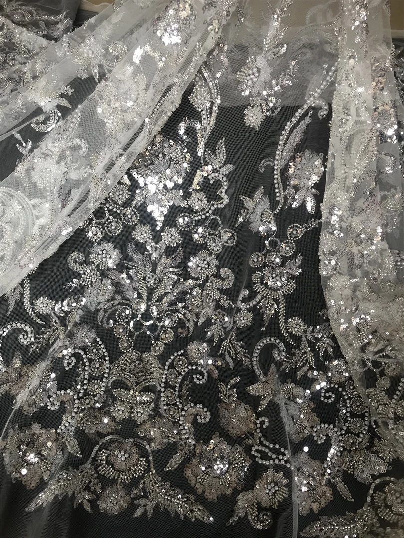 Beaded African Embroidered Mesh Fabric Tulle Nigerian Lace Fabric L-1306668 High Quality Lace For Evening Dress
Beaded African Embroidered Mesh Fabric Tulle Nigerian Lace Fabric L-1306668 High Quality Lace For Evening Dress