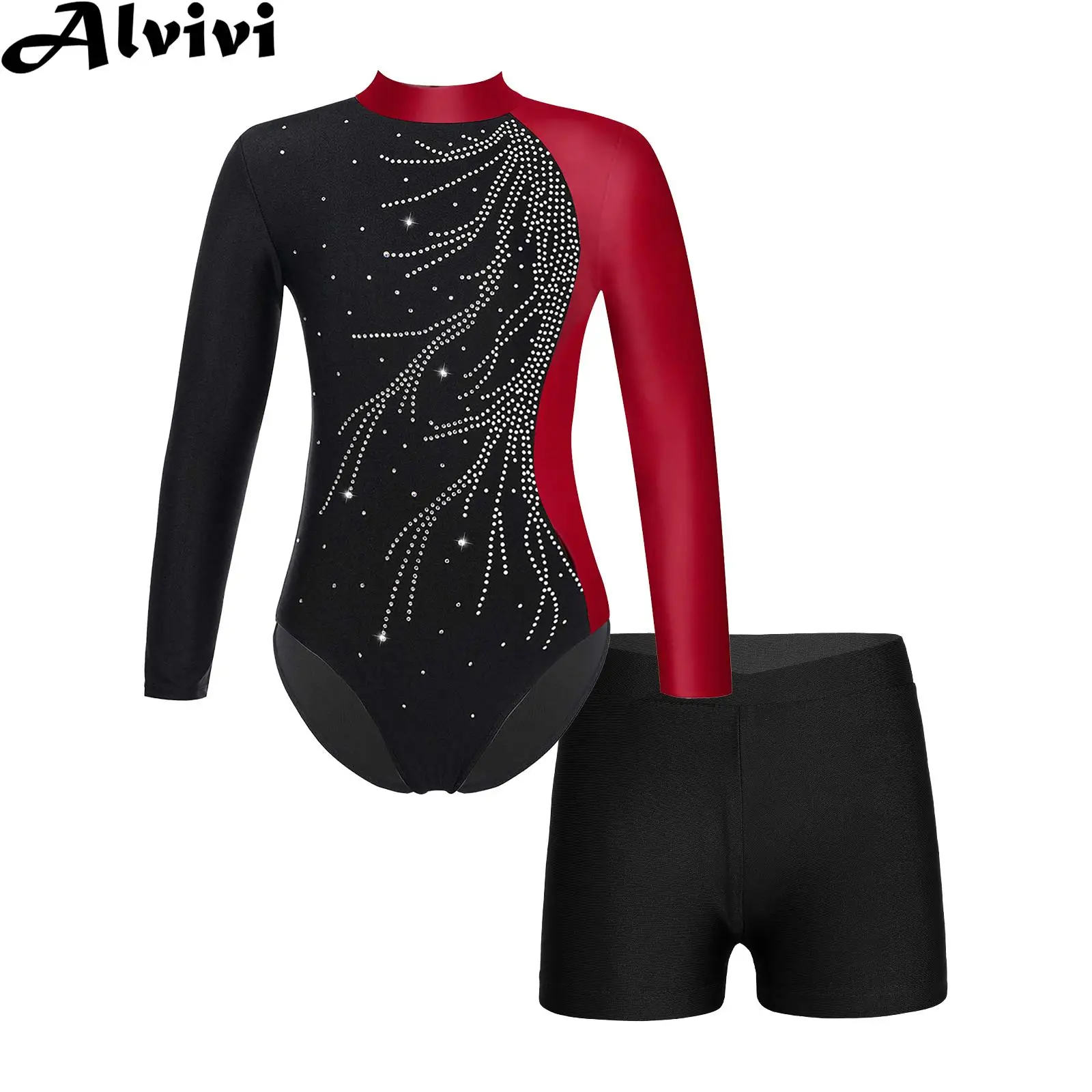 Girls Figure Skating Costume Ballet Gymnastics Leotard Long Sleeve Shiny Diamond Bodysuit with Shorts for Stage Performance
Girls Figure Skating Costume Ballet Gymnastics Leotard Long Sleeve Shiny Diamond Bodysuit with Shorts for Stage Performance
