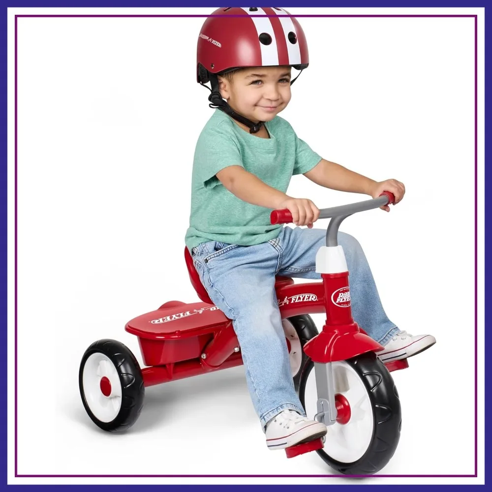 Adjustable Seat Tricycle, Steel Frame, Quiet Ride Wheels, Storage Bin, Comfort Grip Handlebars, Ages 2.5-5
Adjustable Seat Tricycle, Steel Frame, Quiet Ride Wheels, Storage Bin, Comfort Grip Handlebars, Ages 2.5-5