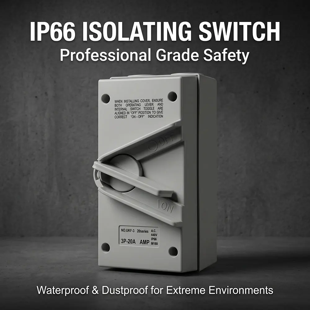 IP66 Waterproof Enclosed Motor Disconnect Switch AC 220-440V 20A 35A 63A 1/2/3/4 Pole Industrial Outdoor Rain Proof Isolator
IP66 Waterproof Enclosed Motor Disconnect Switch AC 220-440V 20A 35A 63A 1/2/3/4 Pole Industrial Outdoor Rain Proof Isolator