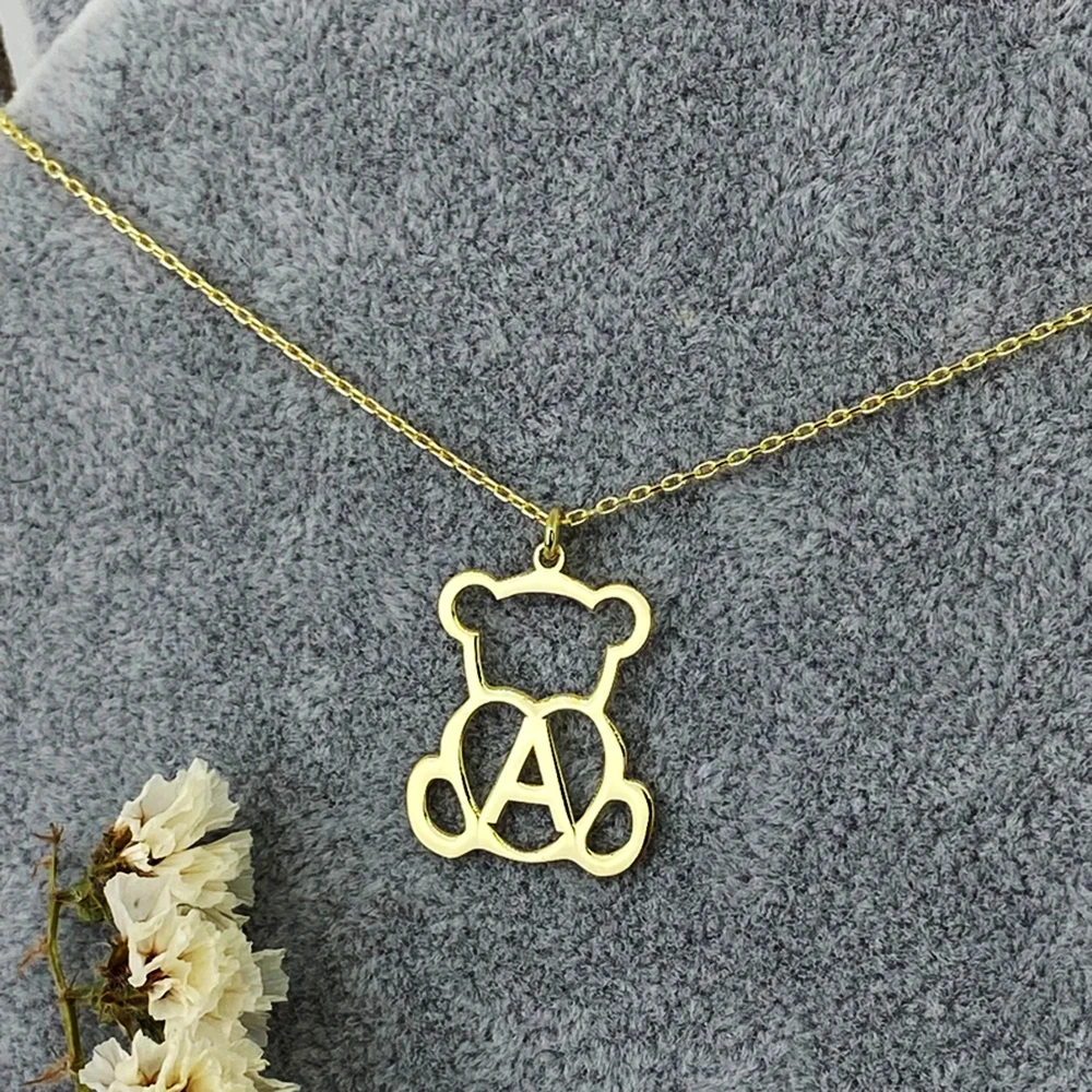 Customized Letter Women Necklaces Personalized Bears Pendant Men Stainless Steel Necklaces Gold Jewelry Fine Gifts Collar Hombre
Customized Letter Women Necklaces Personalized Bears Pendant Men Stainless Steel Necklaces Gold Jewelry Fine Gifts Collar Hombre