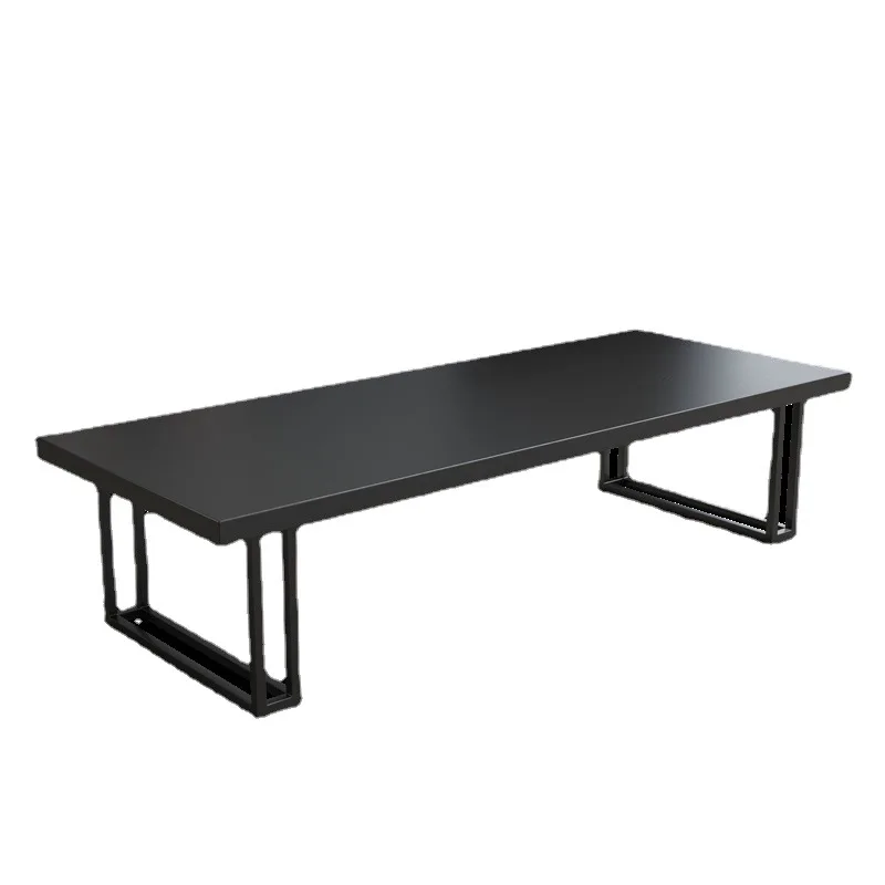 Black large solid wood conference long table modern office computer desk simple rectangle
Black large solid wood conference long table modern office computer desk simple rectangle