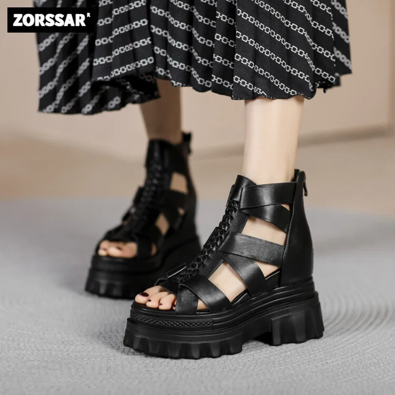 Genuine Leather Wedges Women's Shoes 2024 Summer Shoes Women Dladiator Sandals Platform Shoes High Heels Casual Shoes Woman
Genuine Leather Wedges Women's Shoes 2024 Summer Shoes Women Dladiator Sandals Platform Shoes High Heels Casual Shoes Woman