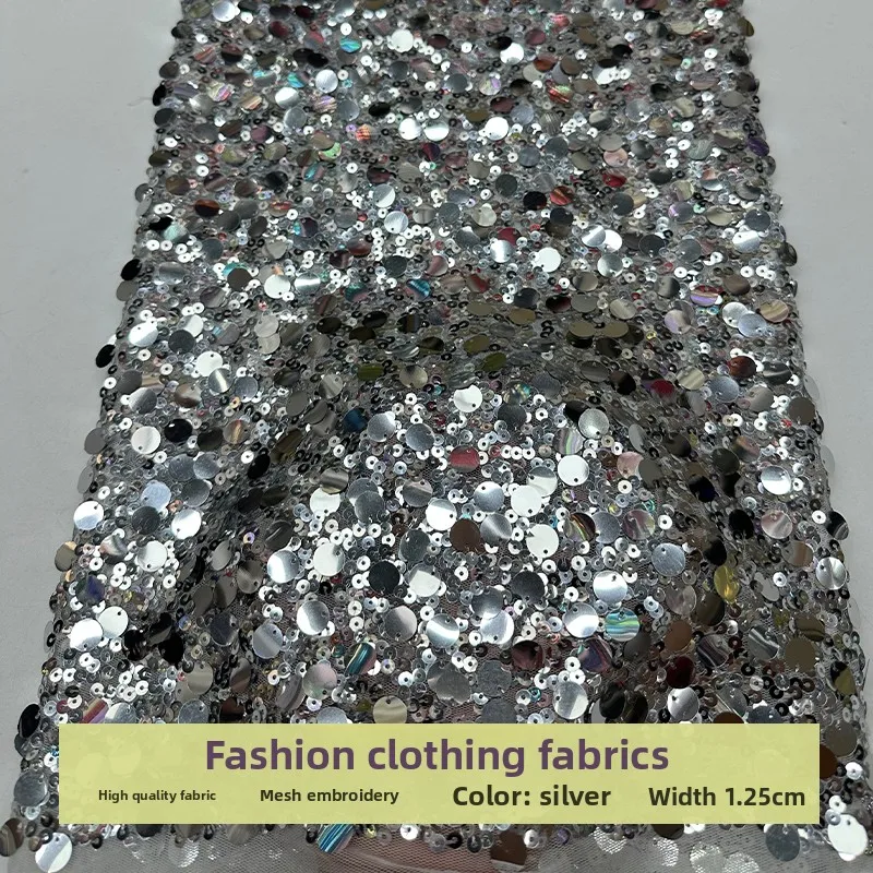 New Mesh Big Fish Scale Sequins Fabric for Shiny Glitter Evening Party Prom Wedding Dress Cloth Diy Per Yard Sewing Material
New Mesh Big Fish Scale Sequins Fabric for Shiny Glitter Evening Party Prom Wedding Dress Cloth Diy Per Yard Sewing Material