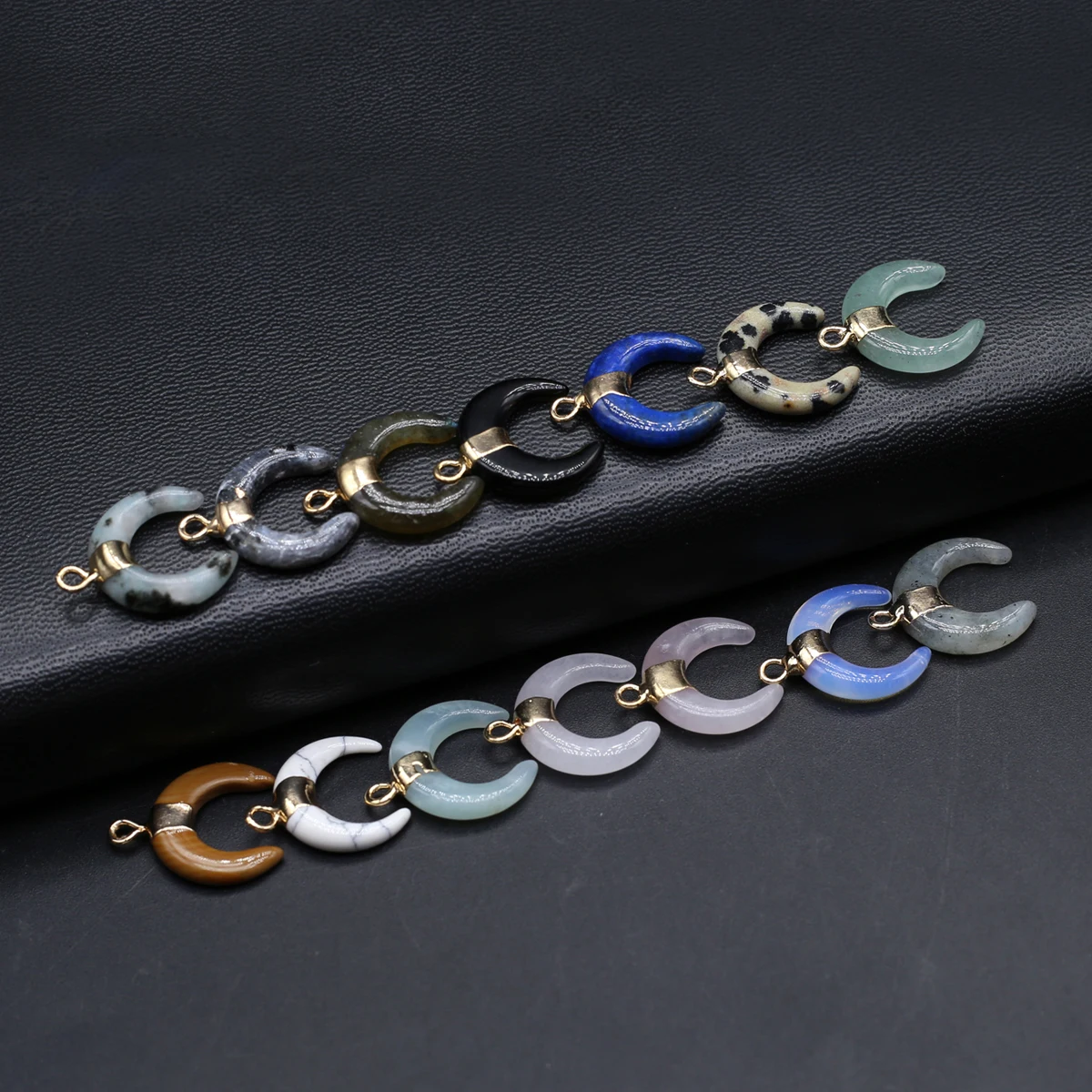 10PCS Natural Semiprecious Stone Random Color Crescent Pendant 16x18mm Jewelry Making DIY Necklace Earrings Accessories Gift
10PCS Natural Semiprecious Stone Random Color Crescent Pendant 16x18mm Jewelry Making DIY Necklace Earrings Accessories Gift