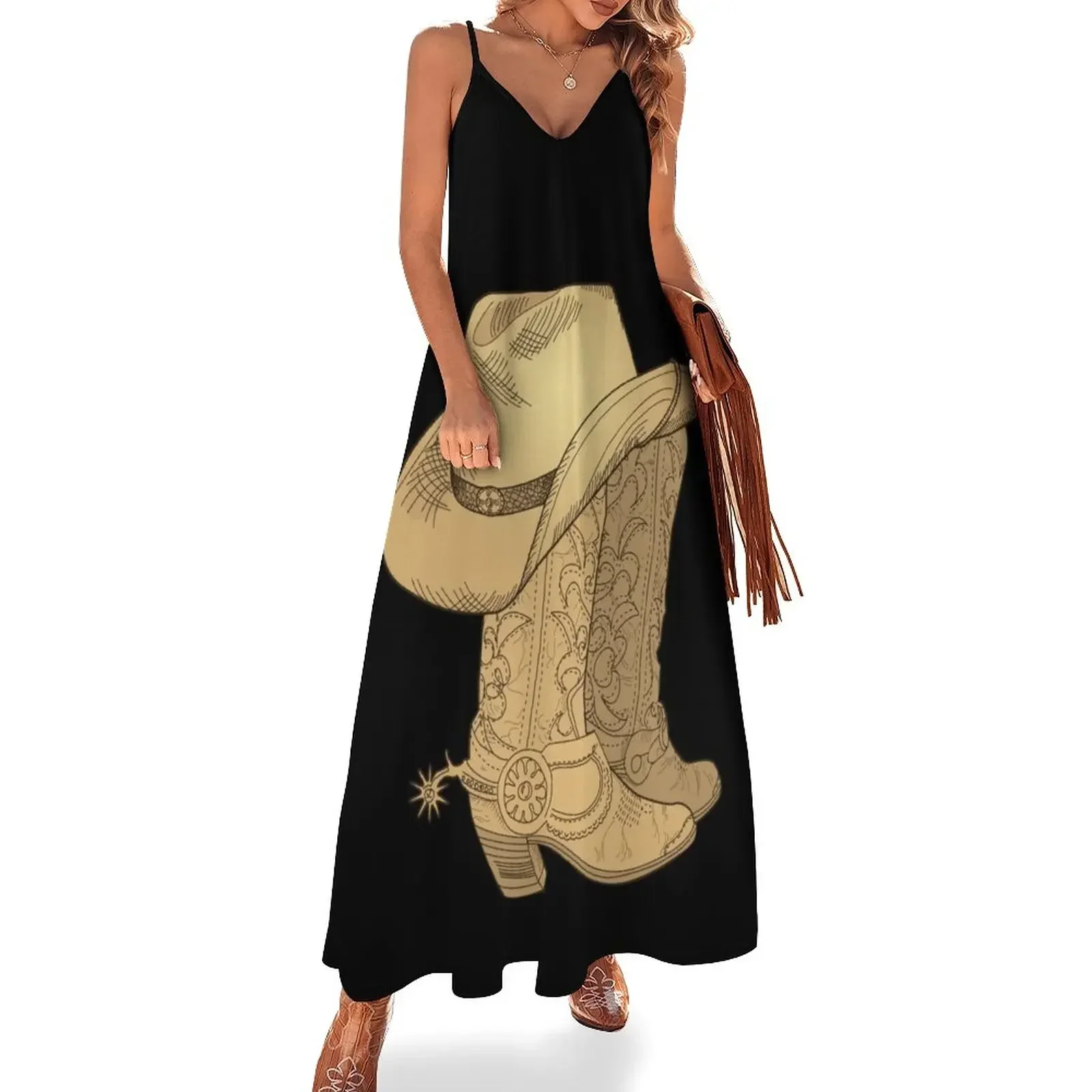 Vintage Retro Cowboy Hat Cowboy Boots Gift Sleeveless Dress dresses for womens elegant guest wedding dress Dress
Vintage Retro Cowboy Hat Cowboy Boots Gift Sleeveless Dress dresses for womens elegant guest wedding dress Dress
