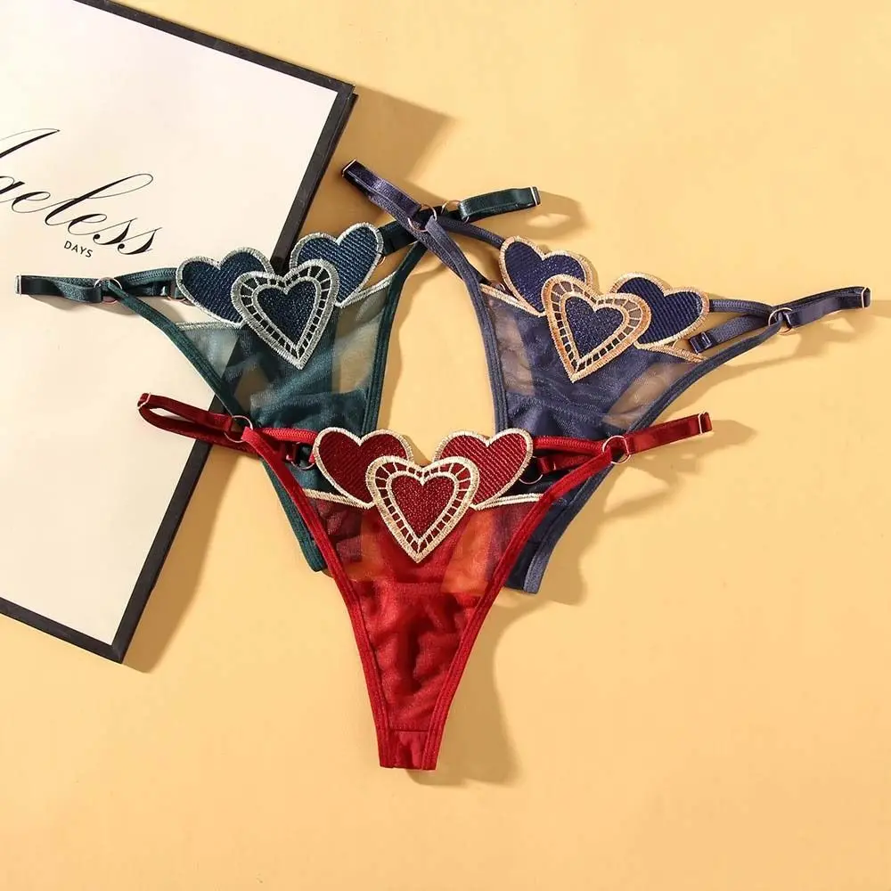 Transparent For Women Embroidery Underpants Adjustable Strap Low Waist Briefs Lace Thong Love Heart Panties Female Lingerie
Transparent For Women Embroidery Underpants Adjustable Strap Low Waist Briefs Lace Thong Love Heart Panties Female Lingerie