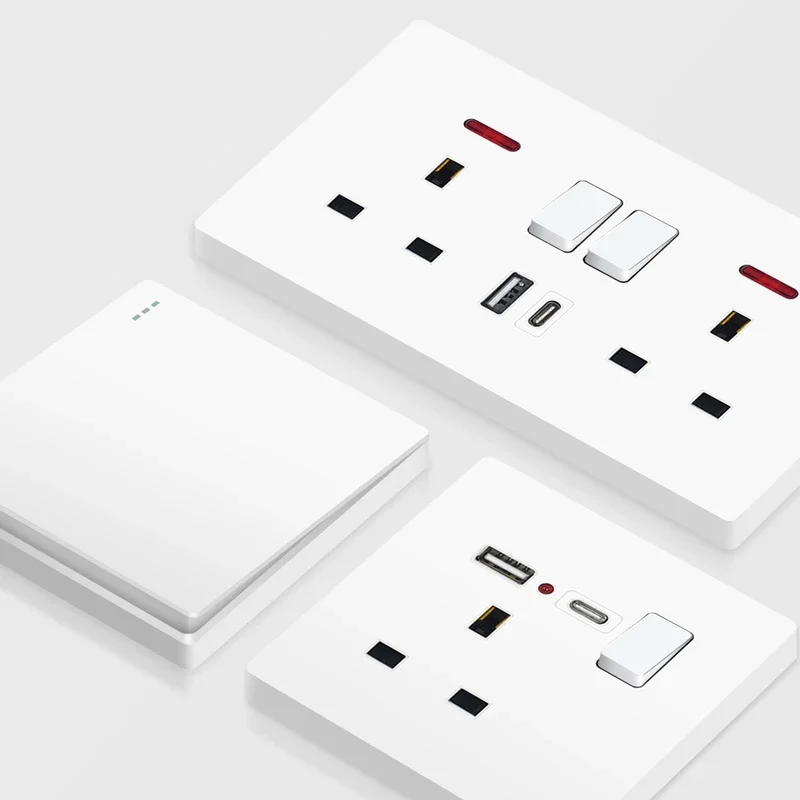 UK standard socket USB C 13A 250V,1/2/3gang 2WAY switch, 86*146mm PC panel, universal 3pin plug with switch
UK standard socket USB C 13A 250V,1/2/3gang 2WAY switch, 86*146mm PC panel, universal 3pin plug with switch