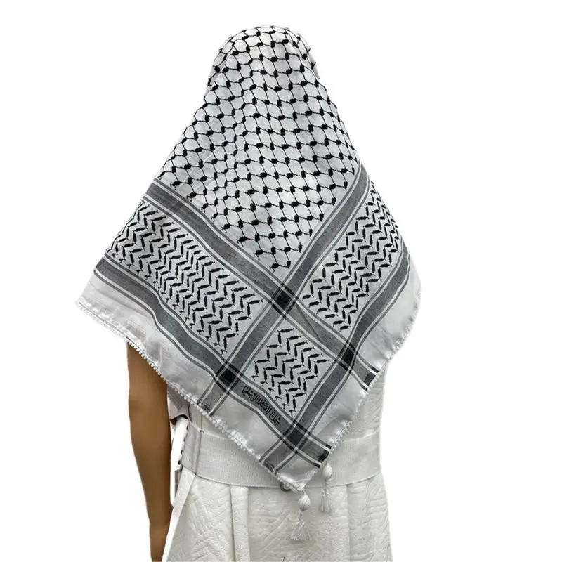 P9FE Middle Eastern Jacquard Keffiyeh Scarf Comfortable and Breathable Shemagh Head Scarf for Fashion Enthusiasts Daily Wear
P9FE Middle Eastern Jacquard Keffiyeh Scarf Comfortable and Breathable Shemagh Head Scarf for Fashion Enthusiasts Daily Wear