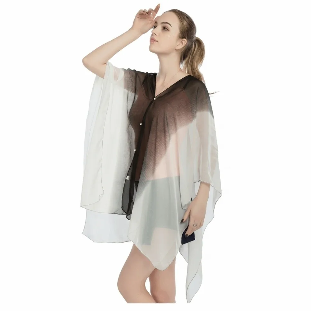 Fashion Chiffon Sunscreen Shawl Sun Protection Transparent Women's Sun Clothing Colorful Pullover Top Summer
Fashion Chiffon Sunscreen Shawl Sun Protection Transparent Women's Sun Clothing Colorful Pullover Top Summer