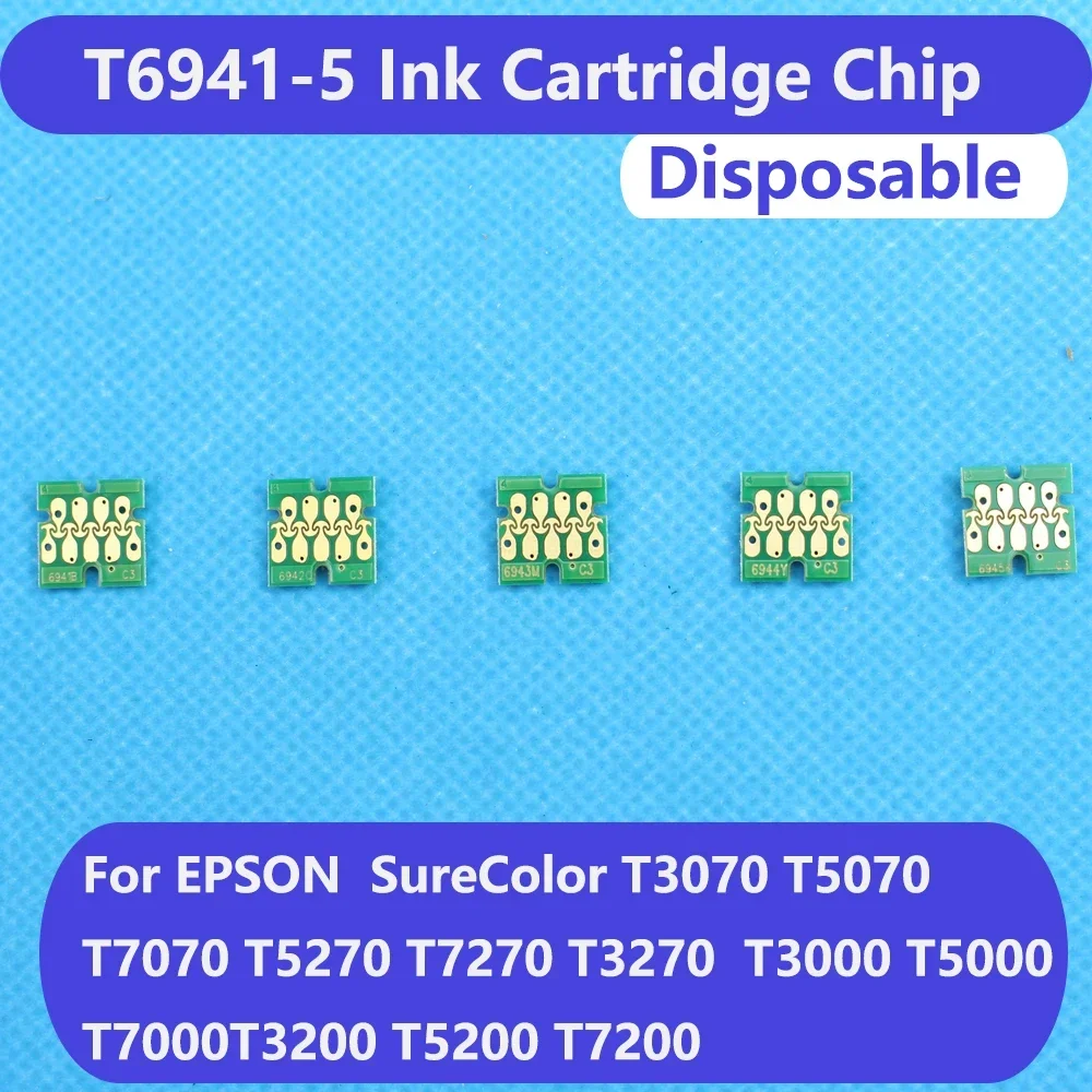 T3200 T3270 T5270 Ink Cartridge Chip For Epson Surecolor T3070 T5070 T7070 T5270 T7270 Ink Chip T6941 T6942 T6943 T6944 T6945
T3200 T3270 T5270 Ink Cartridge Chip For Epson Surecolor T3070 T5070 T7070 T5270 T7270 Ink Chip T6941 T6942 T6943 T6944 T6945