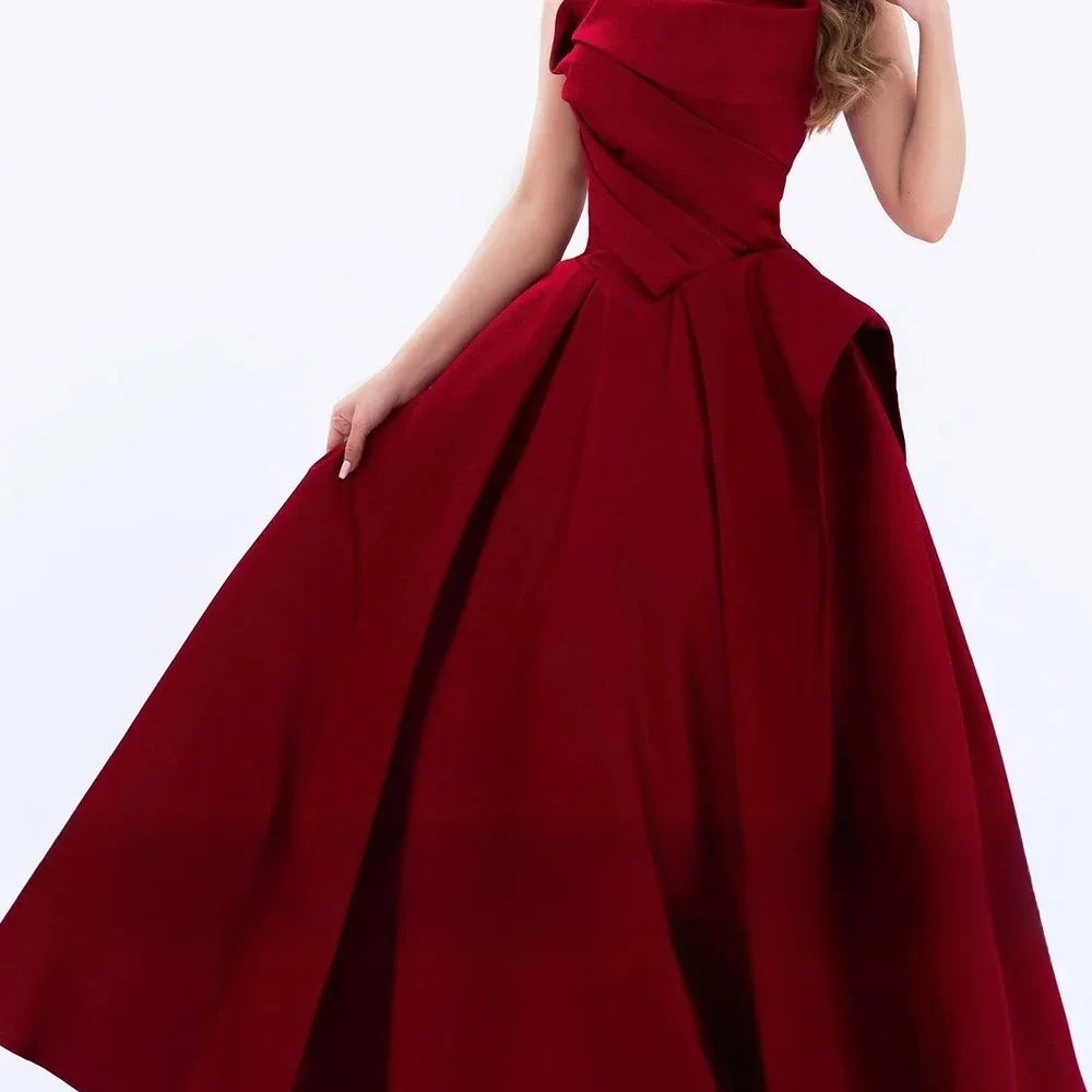Burgundy Strapless Long Bespoke Occasion Gown Evening Dresses Prom Pastrol Unisex Jersey Retro Dubai Saudi Arabic Customized
Burgundy Strapless Long Bespoke Occasion Gown Evening Dresses Prom Pastrol Unisex Jersey Retro Dubai Saudi Arabic Customized