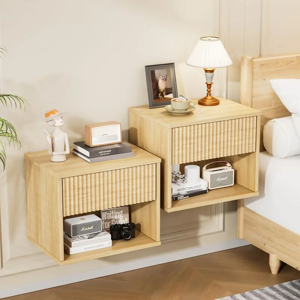 Pair of Solid Oak Nightstands - Bedroom & Living Room Wood Side Tables
Pair of Solid Oak Nightstands - Bedroom & Living Room Wood Side Tables