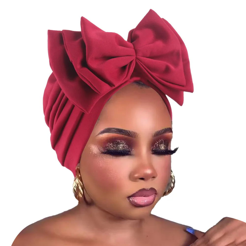 New Solid Color Bow Turban Hijab Hats Fashion African Headwear Head Wrap Elastic Muslim Chemo Cap Women Headscarf Turbante Mujer
New Solid Color Bow Turban Hijab Hats Fashion African Headwear Head Wrap Elastic Muslim Chemo Cap Women Headscarf Turbante Mujer
