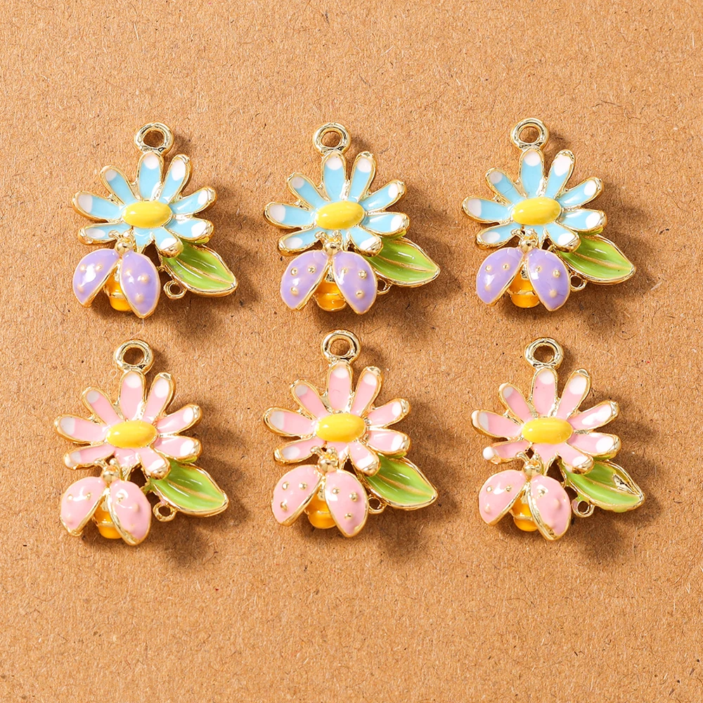 10pcs Cute Enamel Bee Flower Charms Pendants for Jewelry Making Necklace Earrings DIY Bracelet Accessories Supplies
10pcs Cute Enamel Bee Flower Charms Pendants for Jewelry Making Necklace Earrings DIY Bracelet Accessories Supplies