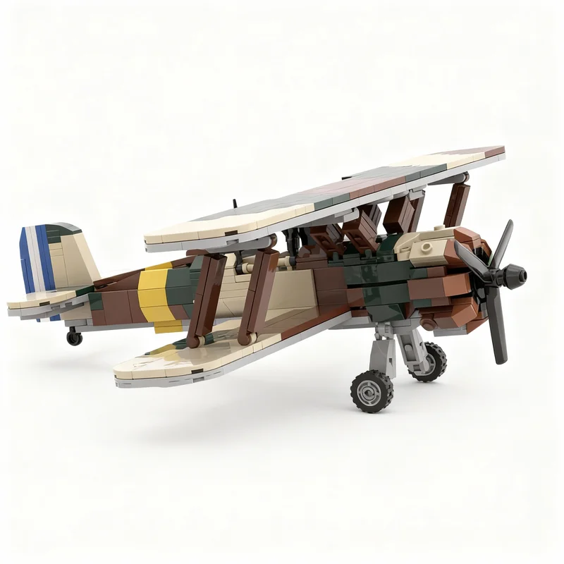 507PCS MOC Creative Model Hellenic Air Force Gloster Gladiator Custom Bricks DIY Ideas Assembly Display Gift Collectible Home
507PCS MOC Creative Model Hellenic Air Force Gloster Gladiator Custom Bricks DIY Ideas Assembly Display Gift Collectible Home