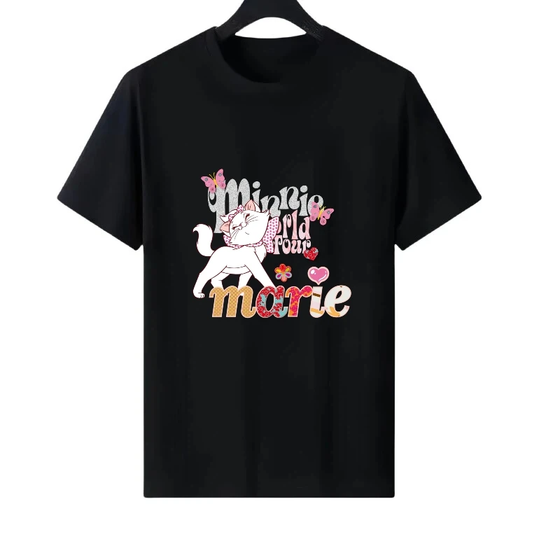 Disney Marie Cat Print Pattern Женская одежда с круглым вырезом из мультфильма для родителей и детей Топ Женская дешевая футболка с короткими рукавами Блузки
Disney Marie Cat Print Pattern Женская одежда с круглым вырезом из мультфильма для родителей и детей Топ Женская дешевая футболка с короткими рукавами Блузки