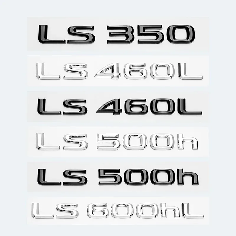 3D Chrome Glossy Black ABS Letters LS350 LS400 LS460 LS460L LS500 LS500h HYBRID Emblem For Lexus Car Trunk Logo Badge Sticker
3D Chrome Glossy Black ABS Letters LS350 LS400 LS460 LS460L LS500 LS500h HYBRID Emblem For Lexus Car Trunk Logo Badge Sticker