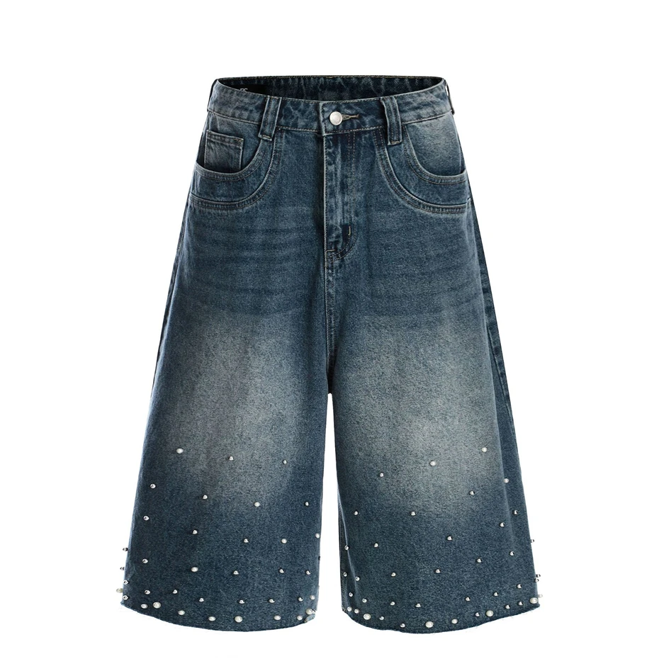 Hip Hop Denim Shorts Men Streetwear Punk Pearls Jeans Short Oversized Harajuku Vintage Summer Tide Baggy Knee Length Pant Male
Hip Hop Denim Shorts Men Streetwear Punk Pearls Jeans Short Oversized Harajuku Vintage Summer Tide Baggy Knee Length Pant Male
