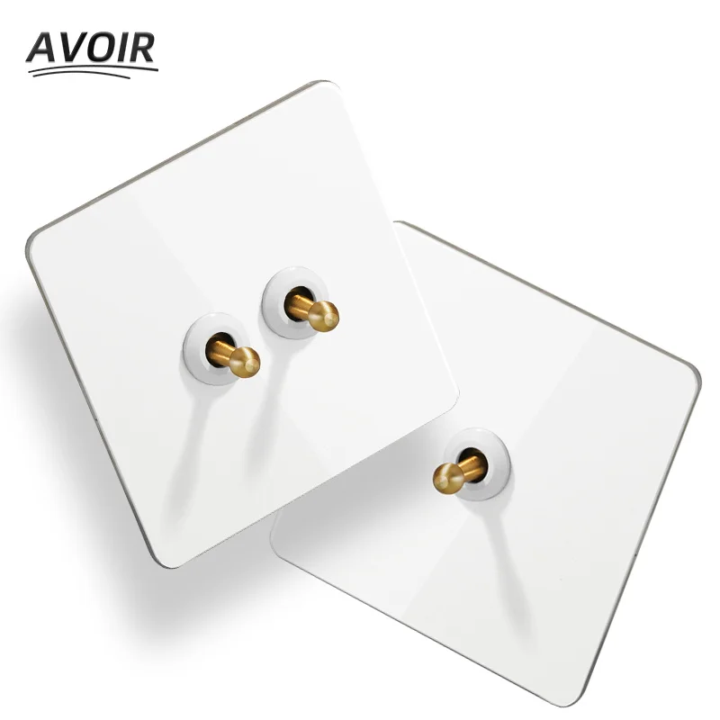 Avoir White Toggle Switch 1-4 Gang 2Way Wall Power Electrical Socket With USB Retro Vintage Lighing Switches Dimmer Use For Home
Avoir White Toggle Switch 1-4 Gang 2Way Wall Power Electrical Socket With USB Retro Vintage Lighing Switches Dimmer Use For Home