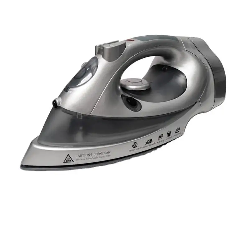 Retractable Auto-shut Cordless Electric Ceramic Soleplate Handheld Portable Steam Iron
Retractable Auto-shut Cordless Electric Ceramic Soleplate Handheld Portable Steam Iron