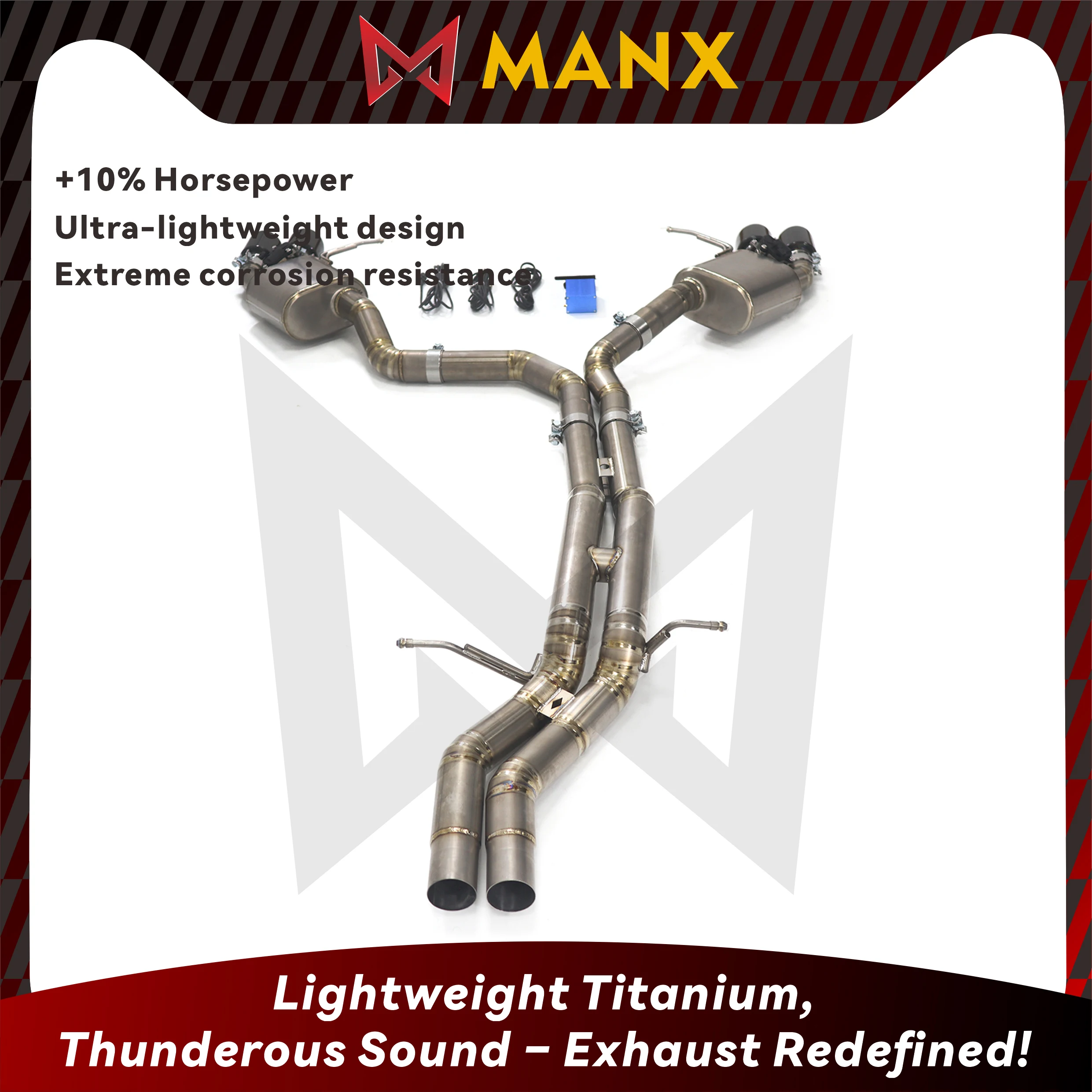 Lightweight MANX Titanium Exhaust For Porsche Macan GTS Catback Deep Sport Sound Easy Install Auto Parts Customized
Lightweight MANX Titanium Exhaust For Porsche Macan GTS Catback Deep Sport Sound Easy Install Auto Parts Customized