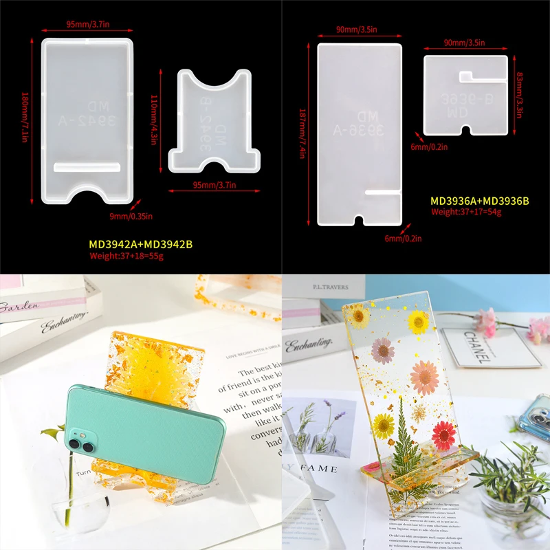 DIY Crystal Epoxy Silicone Mold Mobile Phone Stand Holder Decoration Resin Mould Phone Bracket Molds
DIY Crystal Epoxy Silicone Mold Mobile Phone Stand Holder Decoration Resin Mould Phone Bracket Molds