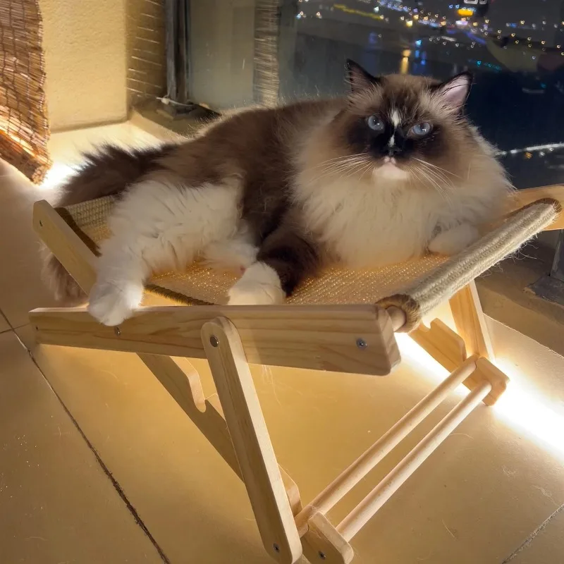 Foldable Wooden Cat Hammock Bed with Sisal Seat Handcrafted Wooden Cat Lounger with Durable Sisal Fabric
Foldable Wooden Cat Hammock Bed with Sisal Seat Handcrafted Wooden Cat Lounger with Durable Sisal Fabric