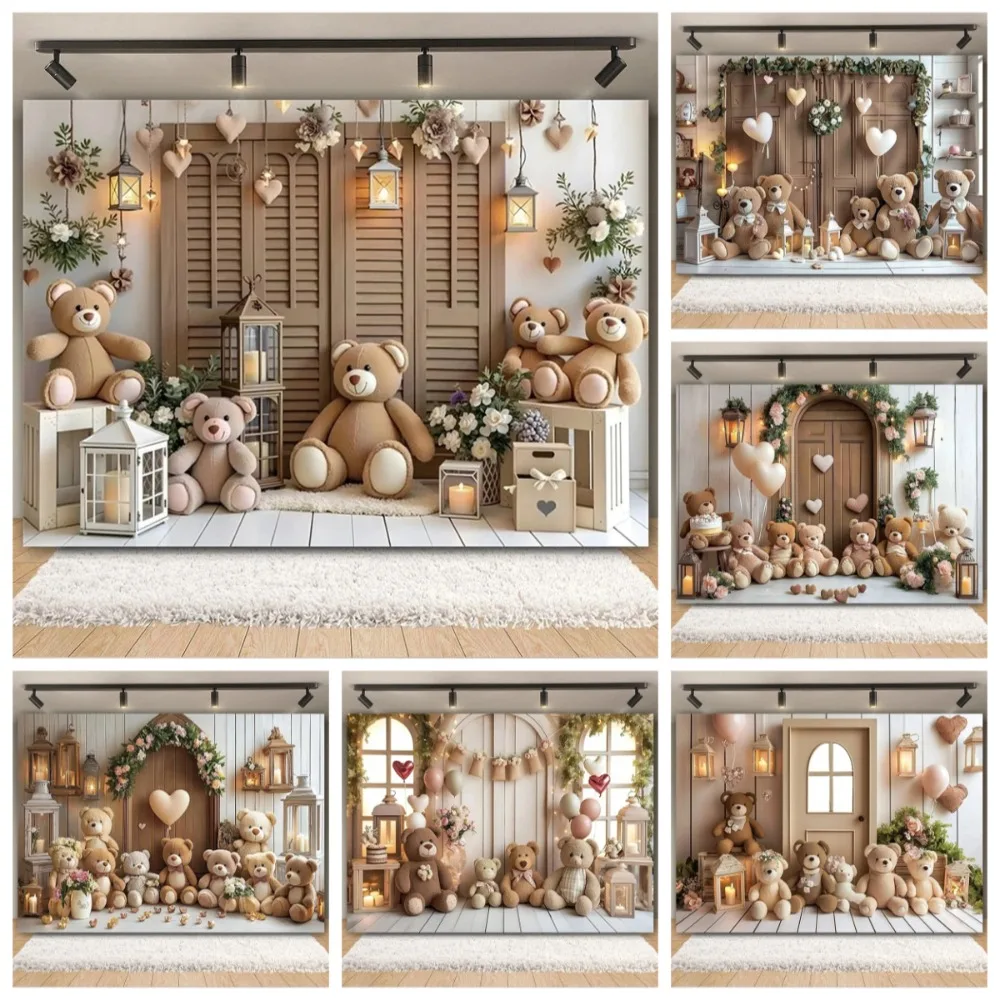 Teddy Bear Wooden Door Balloon Theme Birthday Photography Background, Children's Birthday Party Decoration Photography Backdrop
Teddy Bear Wooden Door Balloon Theme Birthday Photography Background, Children's Birthday Party Decoration Photography Backdrop