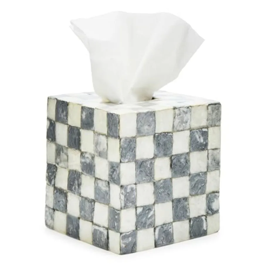 Boutique Square Capiz Tissue-Box Cover, Decorative Tissue Holder, Gray-and-White
Boutique Square Capiz Tissue-Box Cover, Decorative Tissue Holder, Gray-and-White