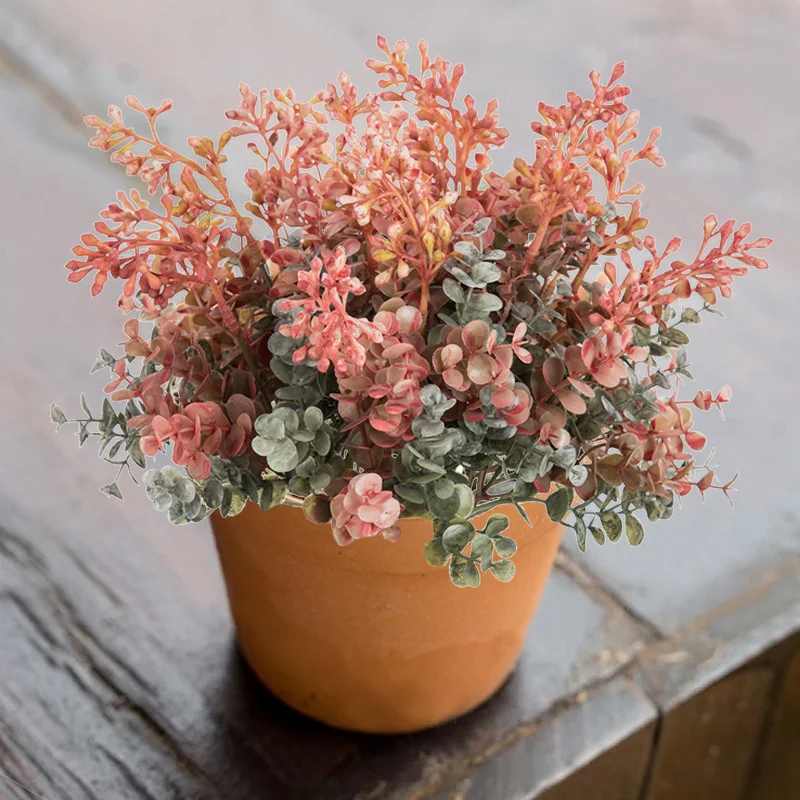 Artificial plant plastic eucalyptus Wedding banquetbride DIY Christmas wreath home Outdoor garden bonsai decoration vase Hotsale
Artificial plant plastic eucalyptus Wedding banquetbride DIY Christmas wreath home Outdoor garden bonsai decoration vase Hotsale