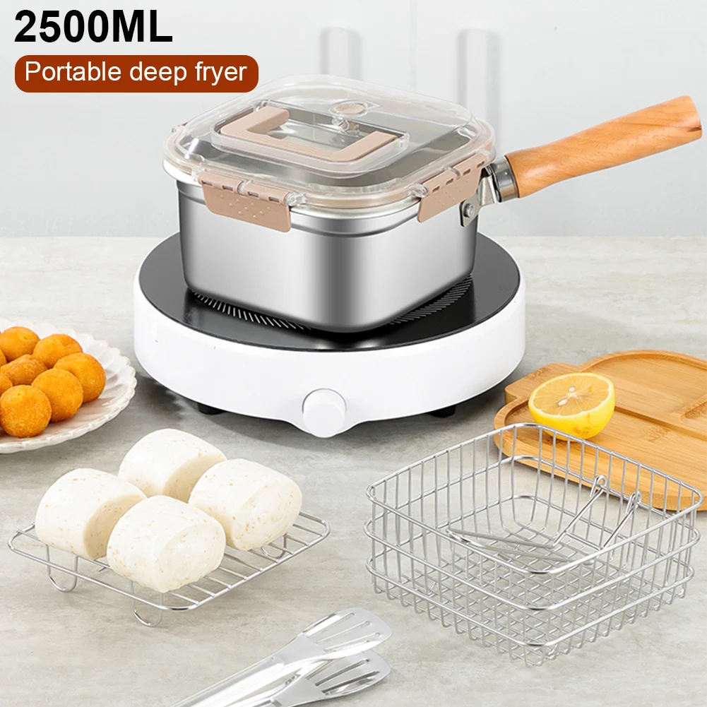 Portable Deep Fryer Pot Multifunctional Square Camping Cooking Pot 2500ml 2500ml Hiking Cooking Set Camping Cookware Set
Portable Deep Fryer Pot Multifunctional Square Camping Cooking Pot 2500ml 2500ml Hiking Cooking Set Camping Cookware Set