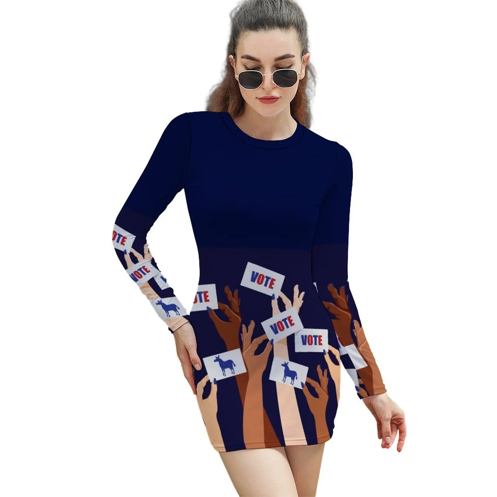 Illustration of multicultural women voting Democratic. Long-Sleeved Sheath Dress women's summer dress 2024 clothes
Illustration of multicultural women voting Democratic. Long-Sleeved Sheath Dress women's summer dress 2024 clothes