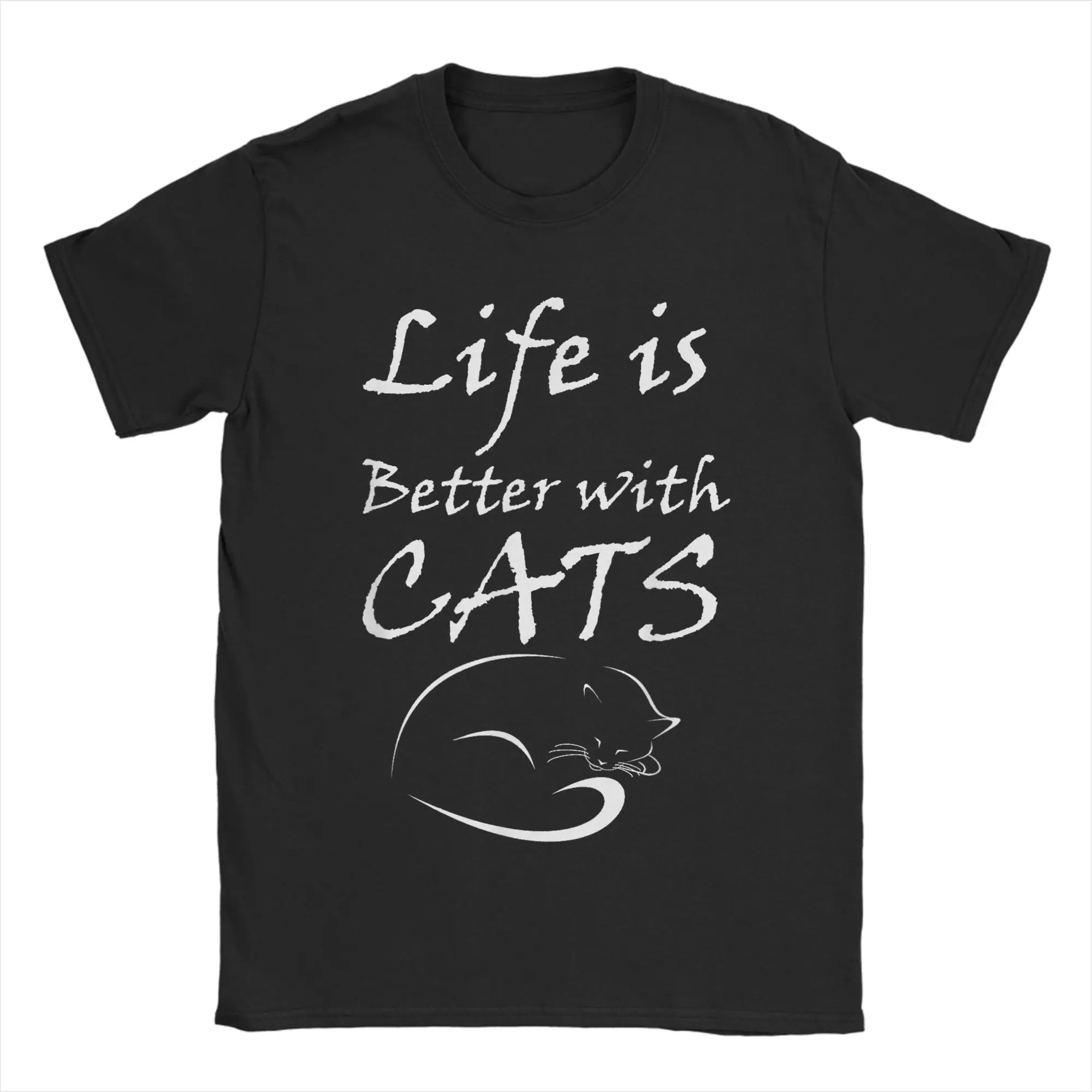 Men's T-Shirt Life is Better With MY Cats Creative Cotton Tee Shirt Short Sleeve T Shirt Round Neck Tops Gift Idea
Men's T-Shirt Life is Better With MY Cats Creative Cotton Tee Shirt Short Sleeve T Shirt Round Neck Tops Gift Idea
