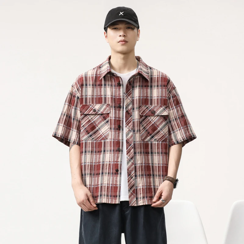 American Sle Retro Plaid ort Sve Men's irt Summer New Loose Faion Collar Beach irt Cotton Lyocell Polyester Blend
American Sle Retro Plaid ort Sve Men's irt Summer New Loose Faion Collar Beach irt Cotton Lyocell Polyester Blend
