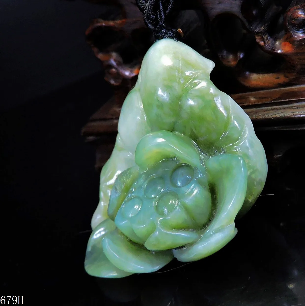 Jade Jewelry Natural Jade Pendant Necklace Hand-Carved lotus flower Jadeite Necklace Pendant Gift No Treatment 679H
Jade Jewelry Natural Jade Pendant Necklace Hand-Carved lotus flower Jadeite Necklace Pendant Gift No Treatment 679H