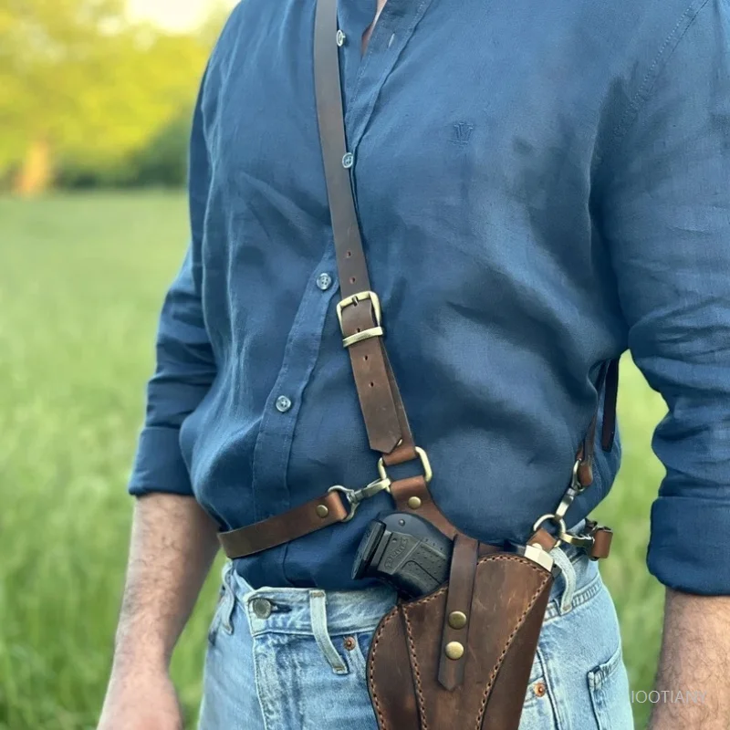 2025 Adult Concealed Tactical Hunting Crossbody Holster Suitable For Various Gun Types Leather Holster Backpack Fashion Gun Bag
2025 Adult Concealed Tactical Hunting Crossbody Holster Suitable For Various Gun Types Leather Holster Backpack Fashion Gun Bag