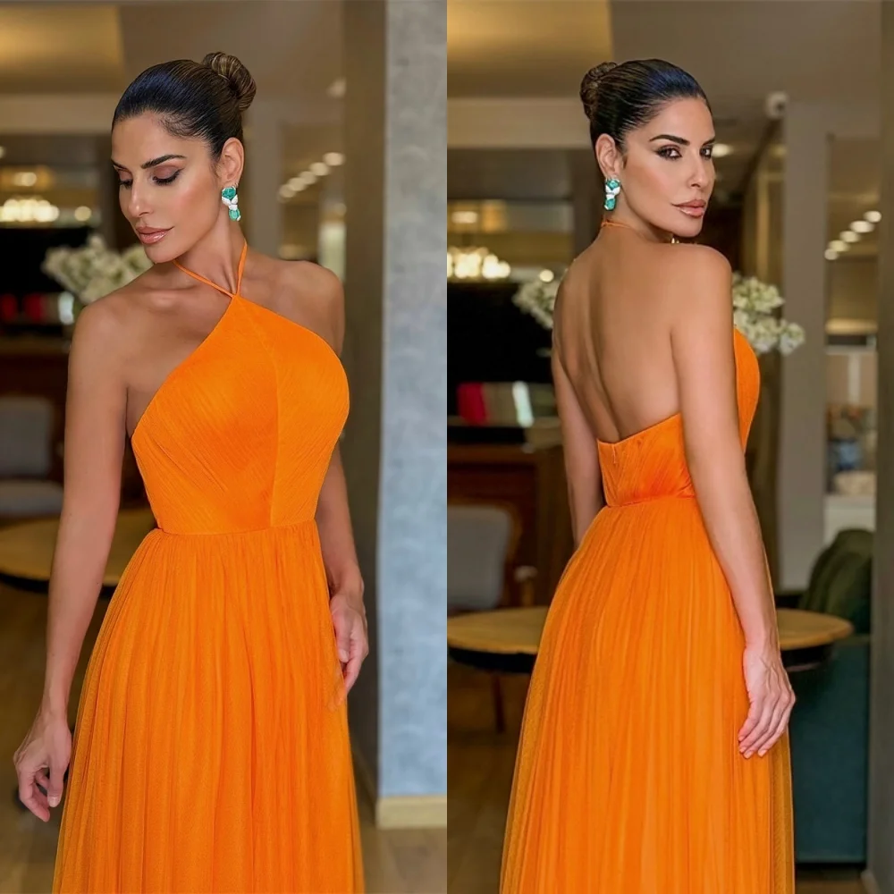Customized Simple Chiffon Evening Dress Elegant Halter Sleeveless Homecoming Dresses Exquisite Sweep Train Special Occasion Gown
Customized Simple Chiffon Evening Dress Elegant Halter Sleeveless Homecoming Dresses Exquisite Sweep Train Special Occasion Gown