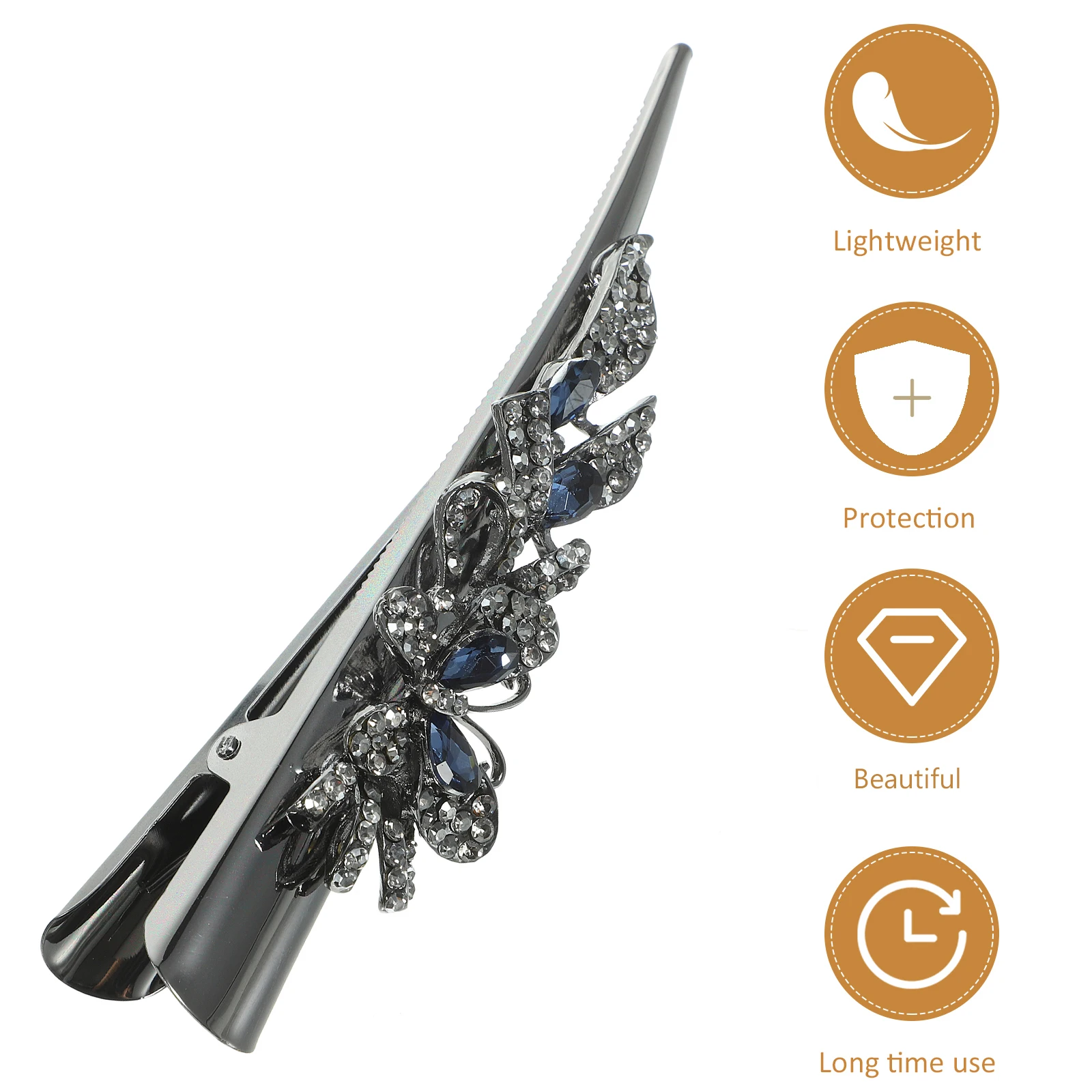 Horn Clip Barrette Rhinestone Accessories Women Sparkly Alligator Clips Thick Hair Styling Wedding Party for Women's
Horn Clip Barrette Rhinestone Accessories Women Sparkly Alligator Clips Thick Hair Styling Wedding Party for Women's