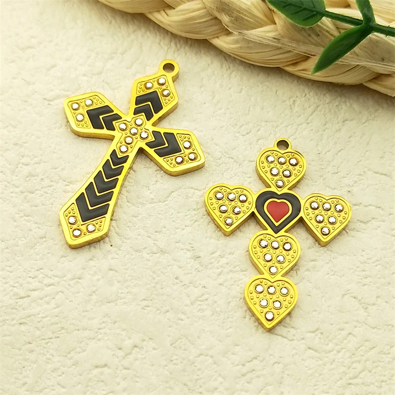 Enamel Cross Heart Amulet Charms for Women Men Stainless Steel Gold Color Pendant DIY Making Earrings Jewelry Accessories
Enamel Cross Heart Amulet Charms for Women Men Stainless Steel Gold Color Pendant DIY Making Earrings Jewelry Accessories