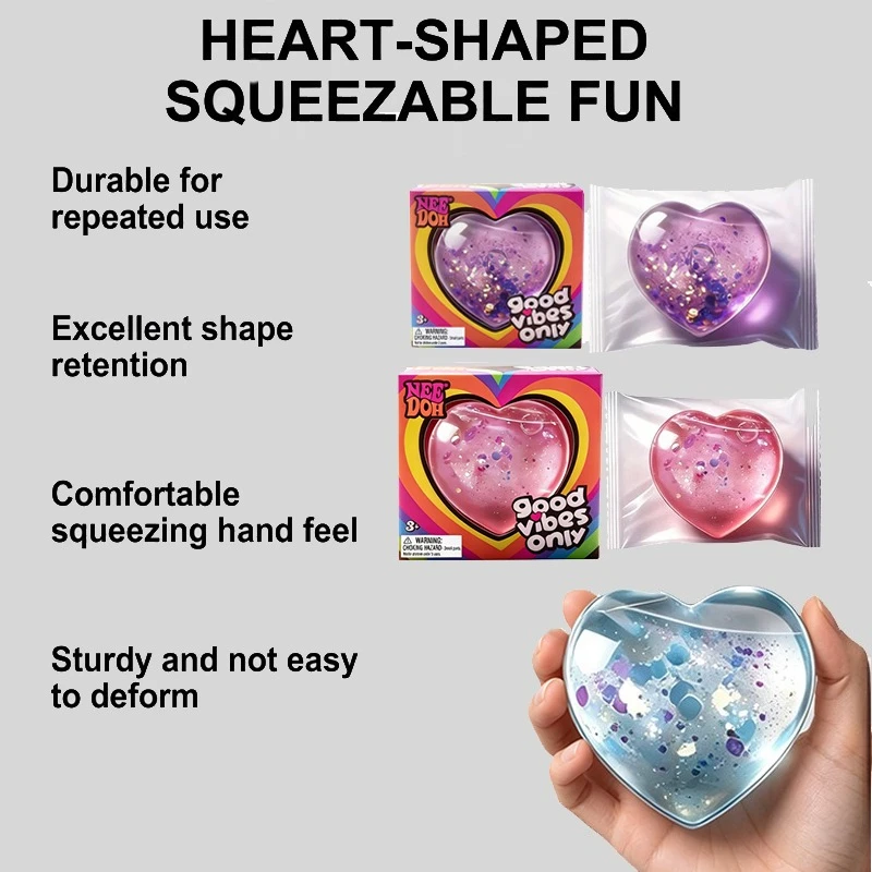 Needoh Good Vibes Only Mini Heart Fidget Toy Slow Rebound Squish Relieve Stress Heal Relax Autism ADHD Focus Toy for Adults Gift
Needoh Good Vibes Only Mini Heart Fidget Toy Slow Rebound Squish Relieve Stress Heal Relax Autism ADHD Focus Toy for Adults Gift