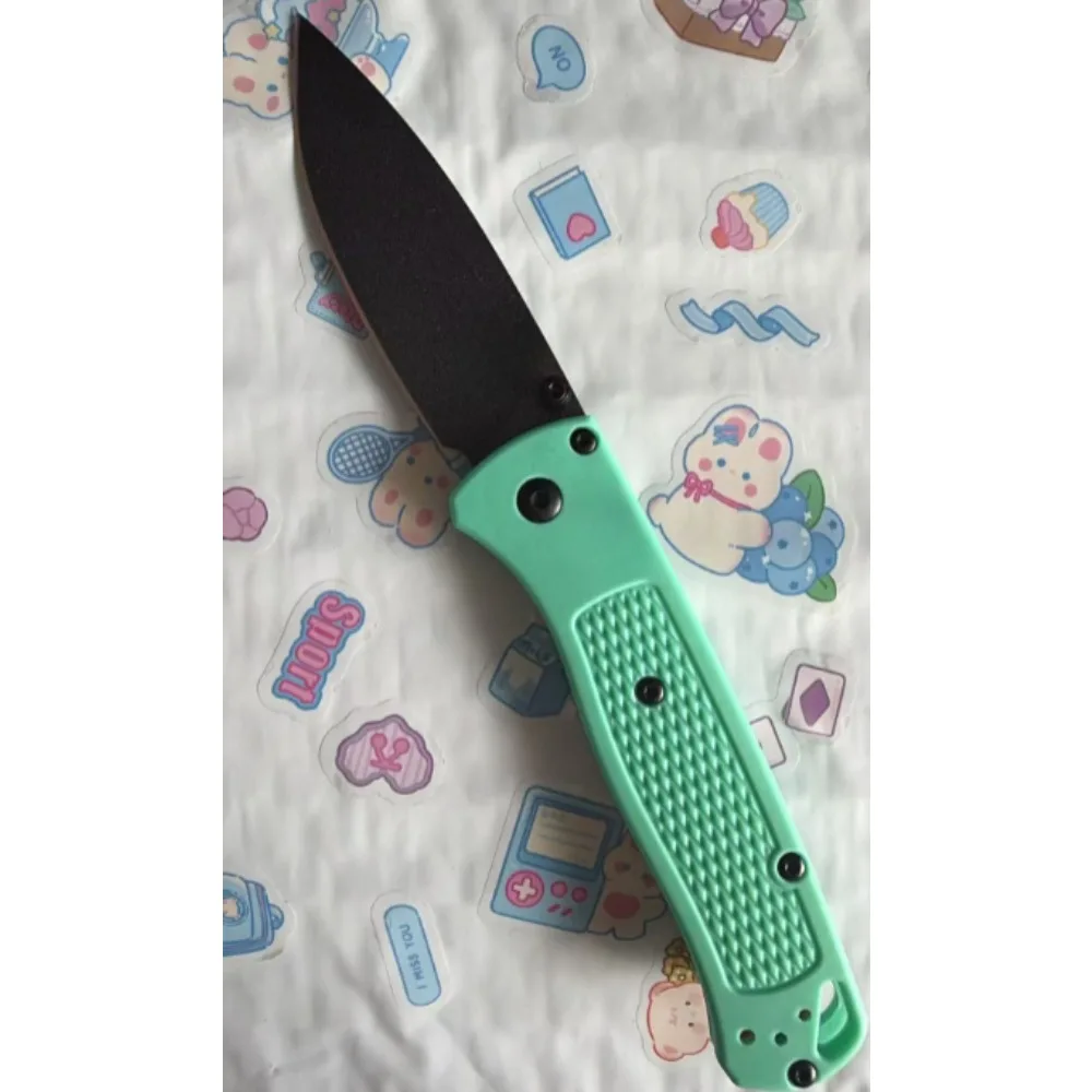BM535 Lake Blue Nylon Handle Gray Blade Hiking Folding Knife Jungle Portable Pocket Knife Practical Tool Picnic Fruit Knife
BM535 Lake Blue Nylon Handle Gray Blade Hiking Folding Knife Jungle Portable Pocket Knife Practical Tool Picnic Fruit Knife