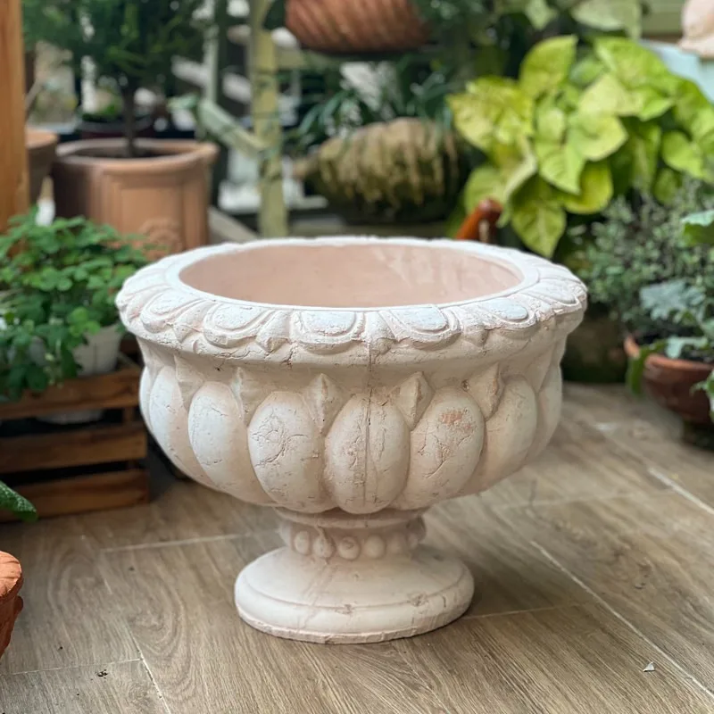 European retro handmade coarse pottery red pottery relief trophy flower pot home balcony garden green plant planting pot with bo
European retro handmade coarse pottery red pottery relief trophy flower pot home balcony garden green plant planting pot with bo