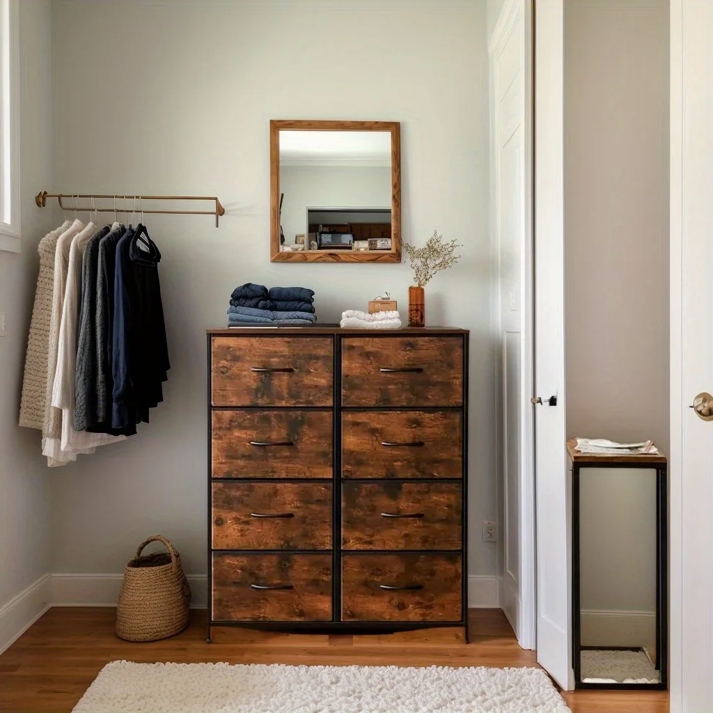 Wardrobe with 8 Independent Storage Unit Drawers | Steel Structure, Hardwood Desktop Surface, Mixed Color, Freestanding, No Electricity Required, Brand: SMUG
Wardrobe with 8 Independent Storage Unit Drawers | Steel Structure, Hardwood Desktop Surface, Mixed Color, Freestanding, No Electricity Required, Brand: SMUG