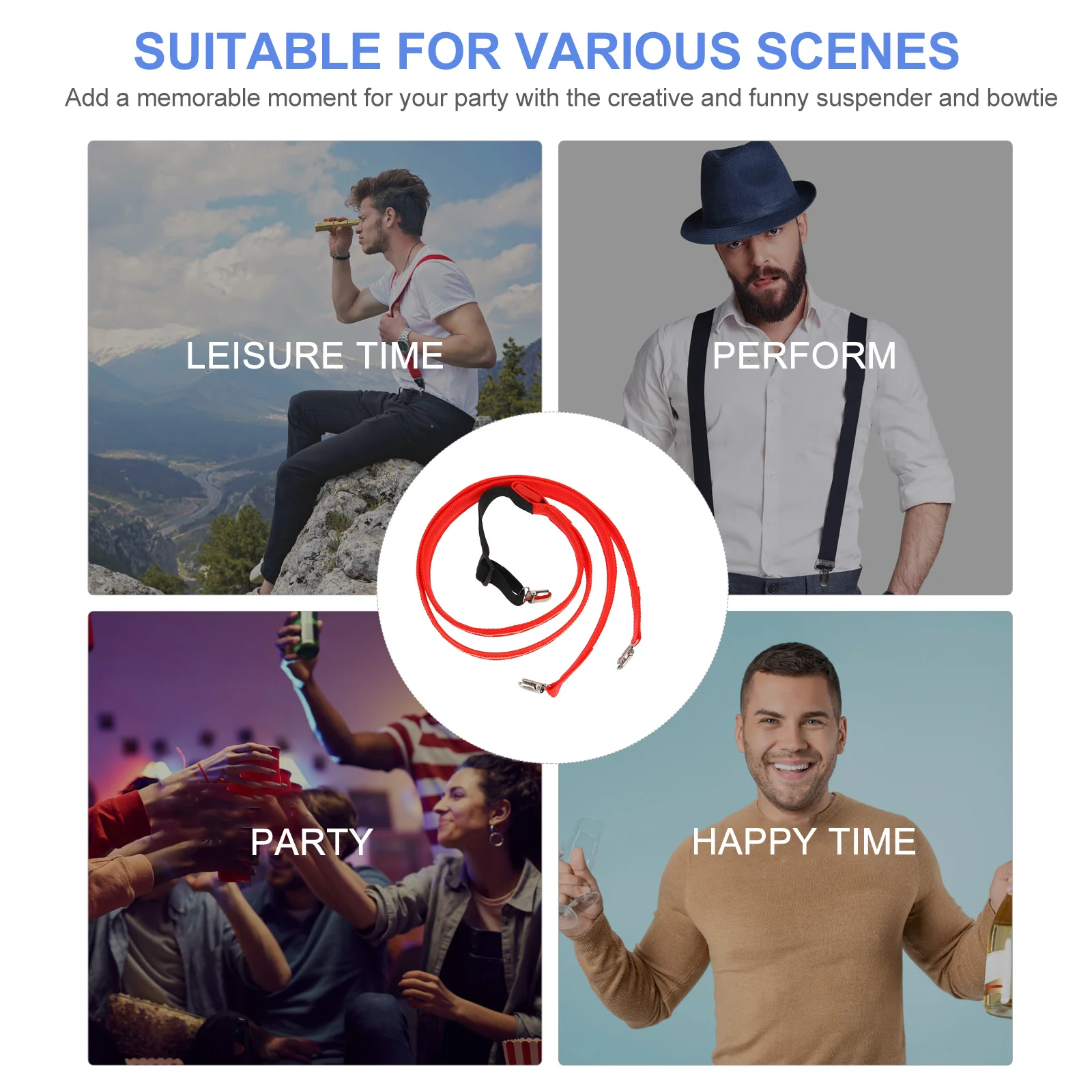 LED Elastic Clip-on Suspenders Adjustable Y-Shaped Red Glowing Braces Creative Suspenders for Men Women
LED Elastic Clip-on Suspenders Adjustable Y-Shaped Red Glowing Braces Creative Suspenders for Men Women